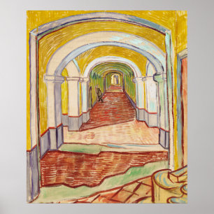 Van Gogh Korridor Asylum Gelb Impressionistische K Poster