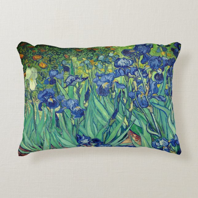 Van Gogh Kunst Irises Dekokissen (Vorderseite)