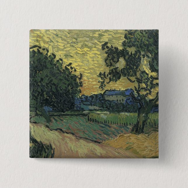 Van Gogh Landscape bei Twilight Button (Vorderseite)