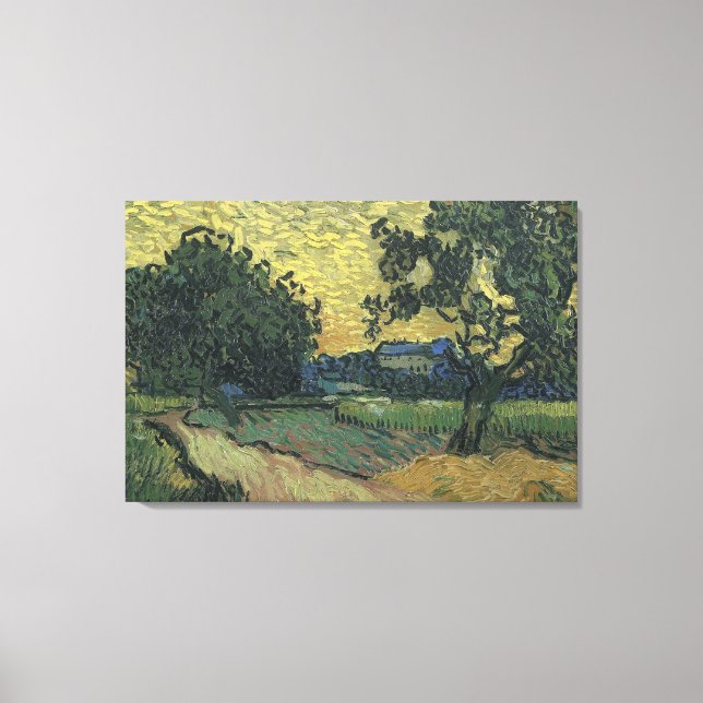 Van Gogh Landscape bei Twilight Leinwanddruck (Vorderseite)