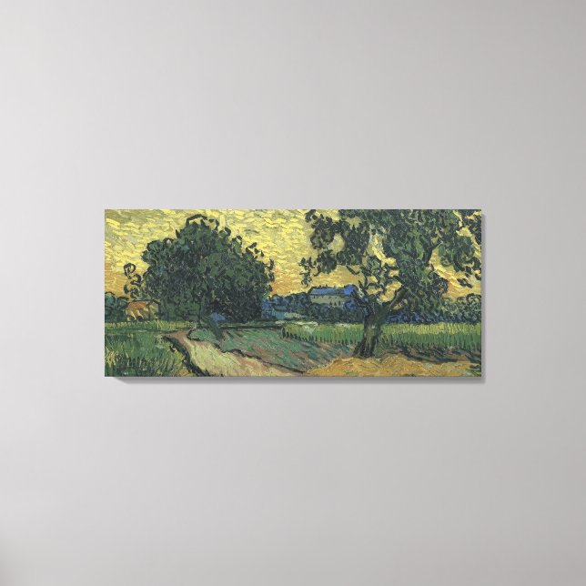 Van Gogh Landscape bei Twilight Leinwanddruck (Vorderseite)