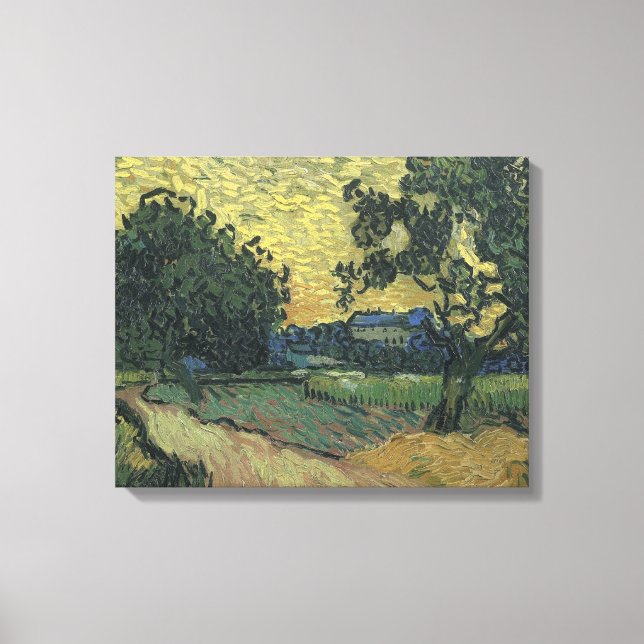 Van Gogh Landscape bei Twilight Leinwanddruck (Vorderseite)