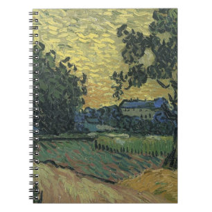 Van Gogh Landscape bei Twilight Notizblock
