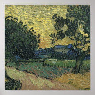 Van Gogh Landscape bei Twilight Poster