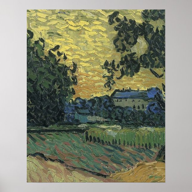 Van Gogh Landscape bei Twilight Poster (Vorne)
