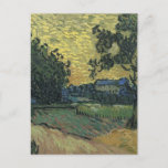 Van Gogh Landscape bei Twilight Postkarte<br><div class="desc">Van Gogh Landscape am Twilight Masterpiece - Vincent Van Gogh malte Landschaft an Twilight im Jahr 1890, eine schöne Landschaft in seinem traditionellen Stil. Vincent Van Gogh malte unglaubliche postimpressionistische Gemälde. Van Gogh's Gemälde waren bekannt für ihre grobe und robuste Form. Die Farbe war kühn und sein Farbschlag war stark....</div>