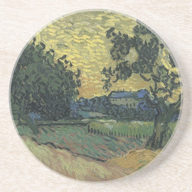 Van Gogh Landscape bei Twilight Untersetzer (Vorne)