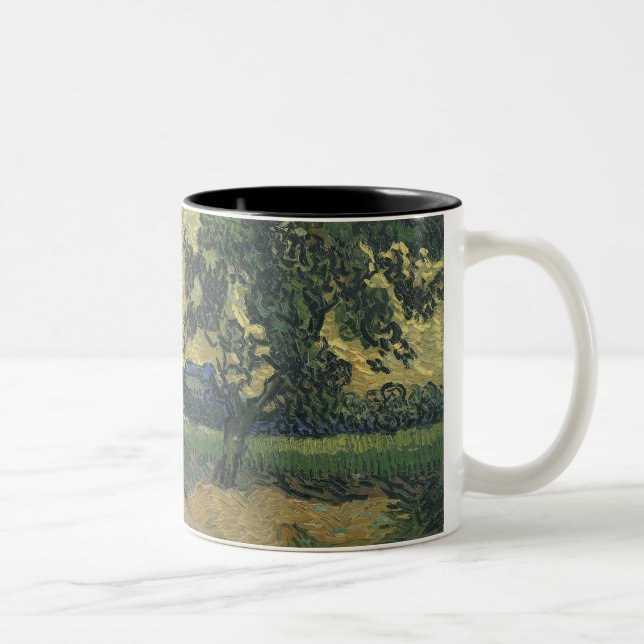 Van Gogh Landscape bei Twilight Zweifarbige Tasse (Rechts)