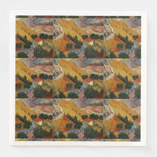 Van Gogh Landscape mit House und Plowman Serviette