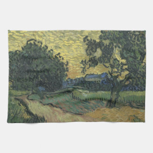 Van Gogh Landschaft in der Dämmerung Handtuch