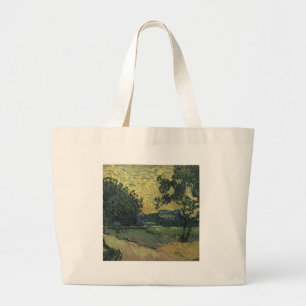 Van Gogh Landschaft in der Dämmerung Jumbo Stoffbeutel