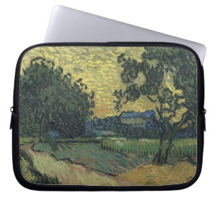 Van Gogh Landschaft in der Dämmerung Laptopschutzhülle