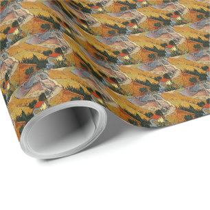 Van Gogh Landschaft mit Haus und Pflüger Wrappi Geschenkpapier