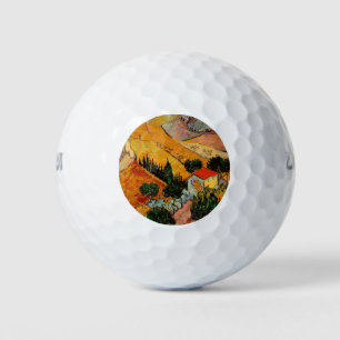 Van Gogh - Landschaft mit Häusern und Plowman Golfball