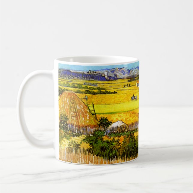 Van Gogh: Landschaft nahe Arles Kaffeetasse (Links)