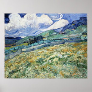 Van Gogh - Landschaft von Saint-Remy Poster