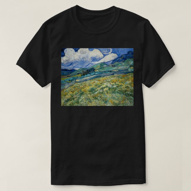 Van Gogh Landschaft von SaintRemy Moderne Art Pain T-Shirt (Design vorne)