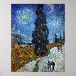Van Gogh - Landstraße in der Provence bis zur Nach Poster