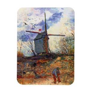 Van Gogh - Le Moulin de La Galette Windmill Magnet