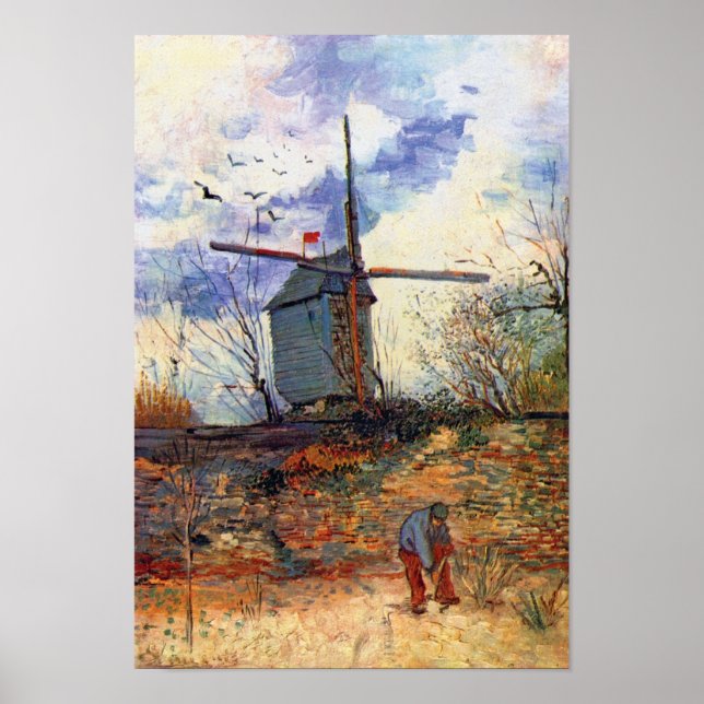 Van Gogh - Le Moulin De La Galette Windmill Poster (Vorne)