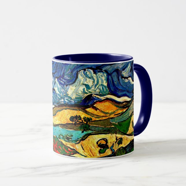 Van Gogh - Les Alpilles Bergwelt Landschaft Tasse (VorderseiteRechts)