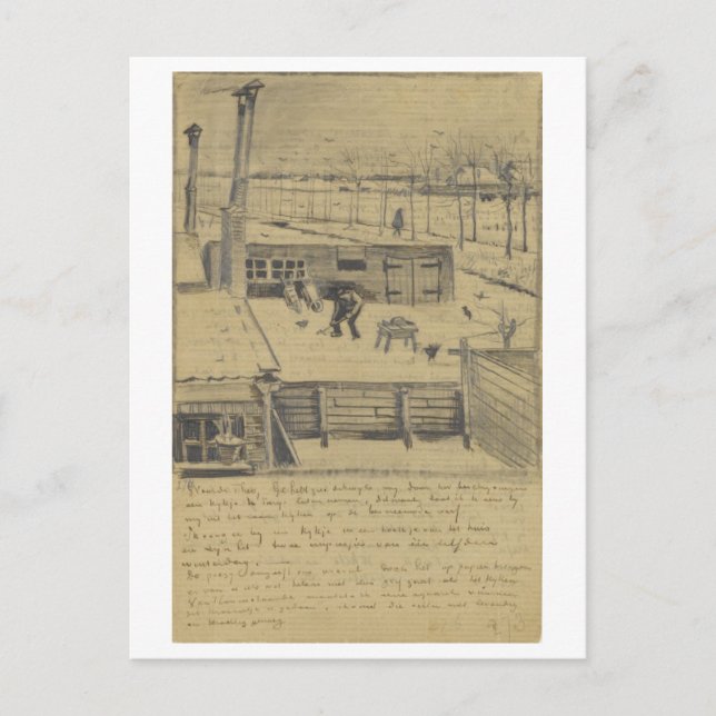 Van Gogh Letter Sketch 330 Postkarte (Vorderseite)