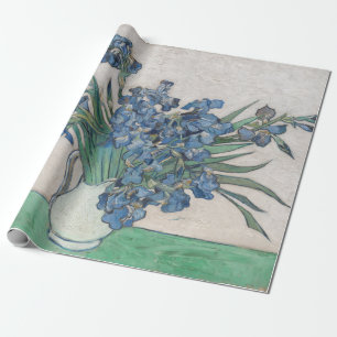 Van Gogh Lila Irises Vase Floral Painting Geschenkpapier