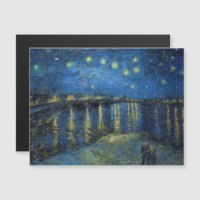 Van Gogh - Magnetkarte Starry Night / Rhone