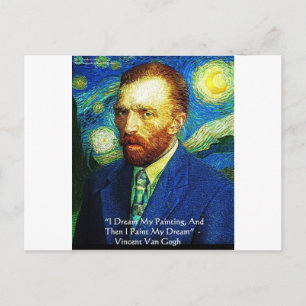 Van Gogh "Male meine Träume" Geschenke Tassen Kart Postkarte