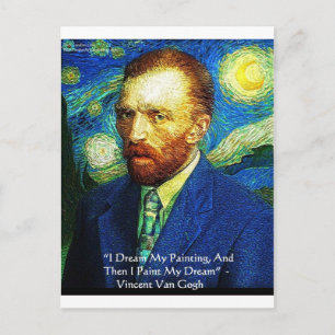 Van Gogh "Male meine Träume" Geschenke Tassen Kart Postkarte