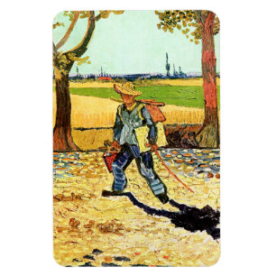 Van Gogh: Maler auf dem Weg zur Arbeit Magnet