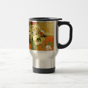 Van Gogh malt launehafte Blüten Blumen Reben Reisebecher