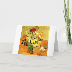 Van Gogh malt launische Blüten Blumen Reben Karte