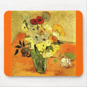 Van Gogh malt skurrile Blüten Blumen Reben Mousepad