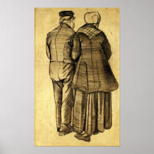 Van Gogh - Man and Woman Seen from the Back Poster