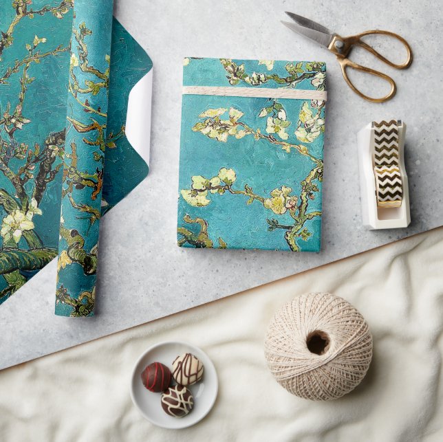 Van Gogh Mandelblüten Klassischer Impressionismus Geschenkpapier (Kunsthandwerk)