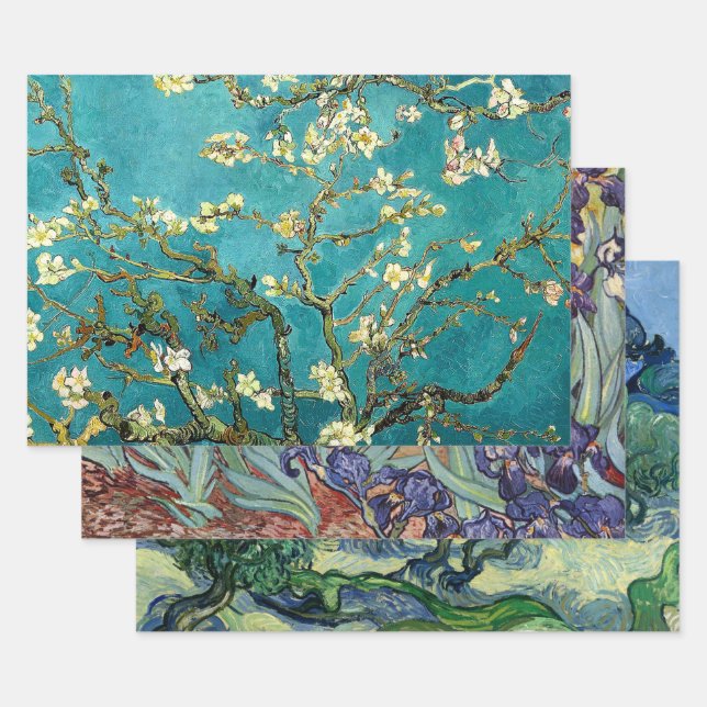 Van Gogh Mandelblüten Klassischer Impressionismus Geschenkpapier Set (Set)