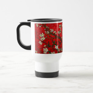 Van Gogh Mandelblüten Rot Reisebecher