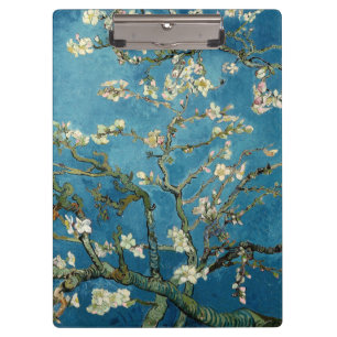 Van Gogh Mandelblüten Vintage Floral Blau Klemmbrett