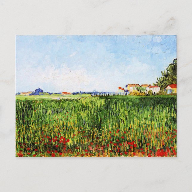 Van Gogh - Meadow with Poppies Postkarte (Vorderseite)