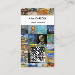 Van Gogh - Meisterwerke - Mosaik-Patchwork - QR-Co Visitenkarte