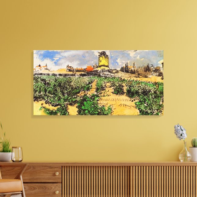 Van Gogh Mill von Alphonse Daudet bei Fontevielle Leinwanddruck (Insitu (Wohnzimmer))
