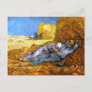 Van Gogh: Mittagsruhe von der Arbeit Postkarte