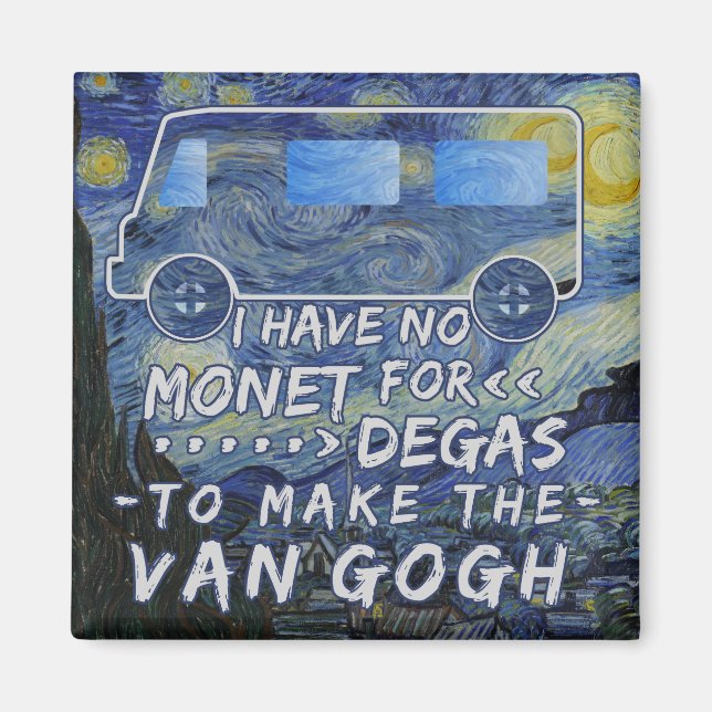Van Gogh Monet Degas Funny Artist Pub Starry Night Magnet (Vorne)