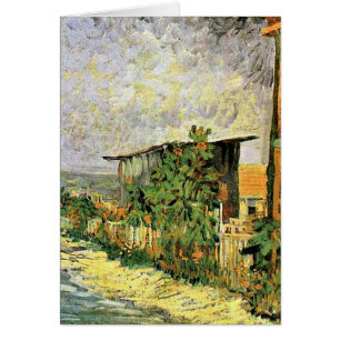 Van Gogh - Montmarte Weg mit Sonnenblumen,