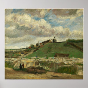 Van Gogh - Montmartre-Hügel mit Steinbruch Poster