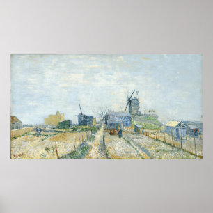 Van Gogh - Montmartre Windmühlen und Gemüsegarten Poster