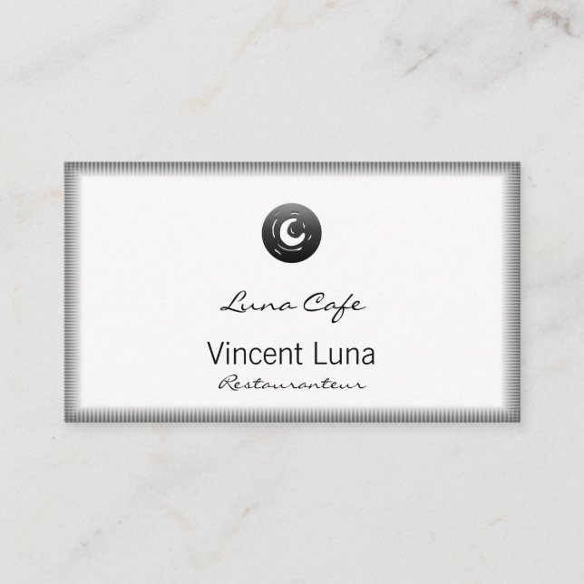 Van Gogh Moon Button Visitenkarte (Vorderseite)