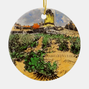 Van Gogh Mühle von Alphonse Daudet in Fontevielle Keramikornament