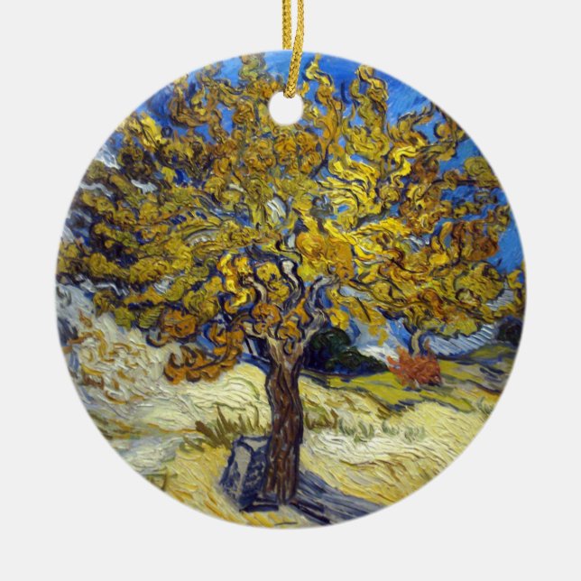Van Gogh Mulberry Tree Impressionismus Art Keramikornament (Vorne)